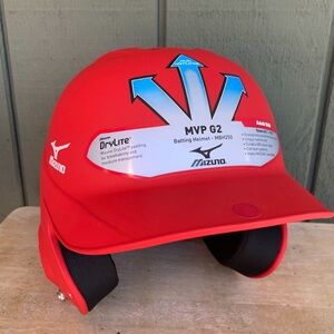 Mizuno Red Adult Batting Helmet